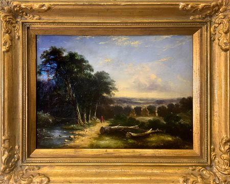 Alfred Vickers (1786-1868). Paesaggio. 30x40, olio su tela