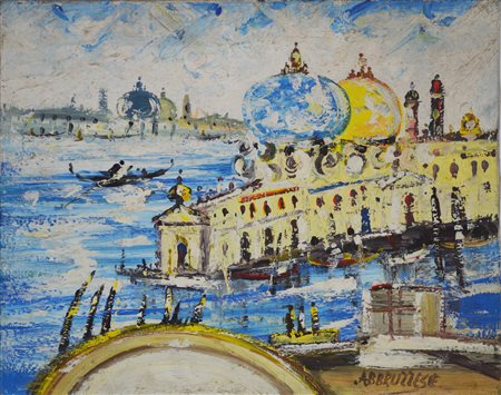 Giuseppe Abbruzzese VENEZIA olio su tela, cm 40x50 firma sul retro: firma,...