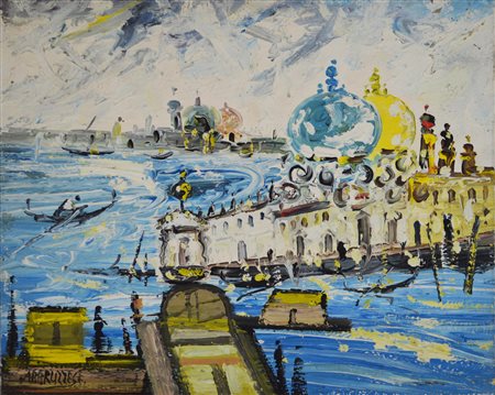 Giuseppe Abbruzzese VENEZIA olio su tela, cm 40x50 firma sul retro: firma,...