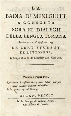 [MILANO - POLEMICA BRANDANA] - Lotto di tre libri inerenti alla "polemica Brand