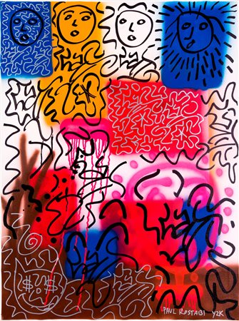 PAUL KOSTABI (1962) & ANGEL ORTIZ (1966) - Similar patterns, 2000