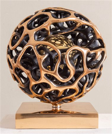 GIANFRANCO MEGGIATO (Venezia 1963). 'Sfera aperta con sfera', 2008. Scultura...