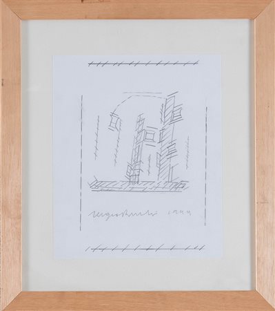 SERGIO ROMITI (Bologna 1928 - Bologna 2000). 'Composizione',1999. Disegno su...