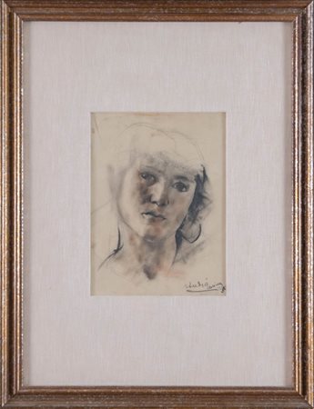 LEA COLLIVA (Bologna 1901 - Bologna 1975). 'Senza titolo', 1925. Tecnica mista su carta. H. Cm 30x22,5....