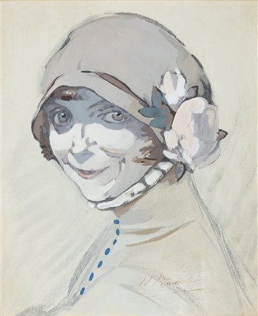 Marcello Dudovich (Trieste 1878-Milano 1962)  - Ritratto dell'attrice Dina Galli, 1900