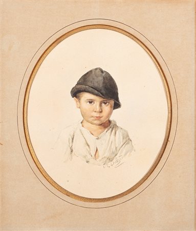 Achille Buzzi - Due ritratti di bambini