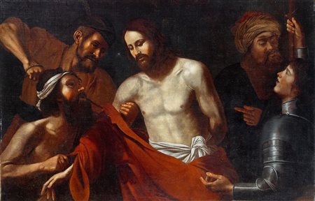 Pittore caravaggesco attivo nell'Italia meridionale, circa 1615-20 - Cristo deriso