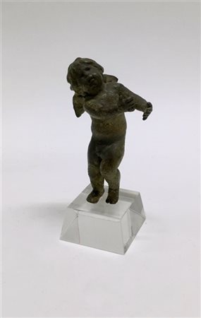 Ignoto 
Cherubino 
Scultura in bronzo su base in plexiglass (cm h 12) (difetti)