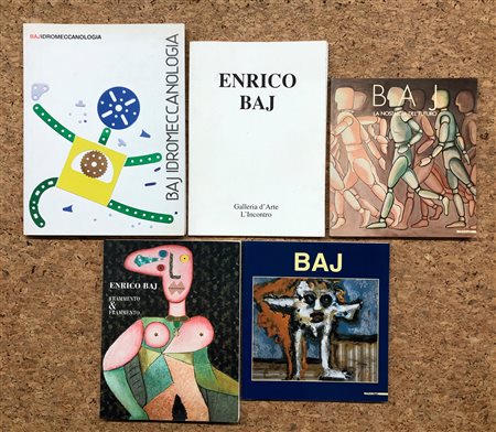 ENRICO BAJ - Lotto unico di 5 cataloghi