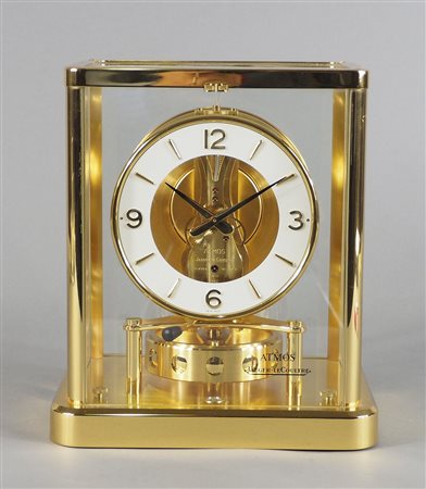 Jaeger Le Coultre: orologio da tavolo Atmos in ottone dorato, meccanismo di...