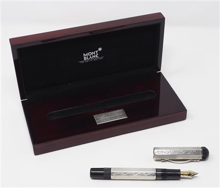 Montblanc: penna stilografica in argento 925 "Lorenzo De Medici" (1992),...