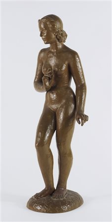 Goldscheider: statuina in terracotta raffigurante Venere. Marcata sotto la...