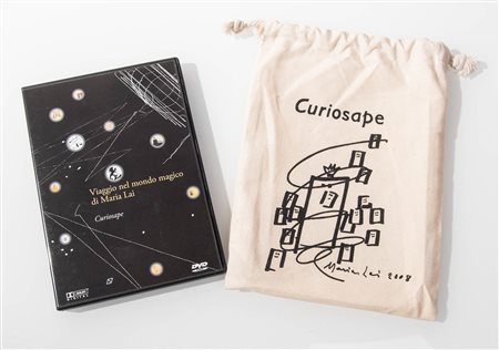 Maria Lai (Ulassai 1919 – Cardedu 2013), Lotto composto da dvd e serigrafia “Curiosape”, 2008.