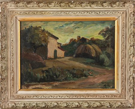 Giuseppe Tampieri (Lugo 1918 - Faenza  2014), “Paesaggio”.