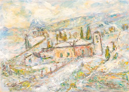 CARLO AIMETTI (1901-1980) - Neve in montagna