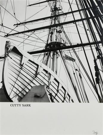 Ignoto CUTTY SARK fotografia stampata su carta lucida, cm 40x30 firma