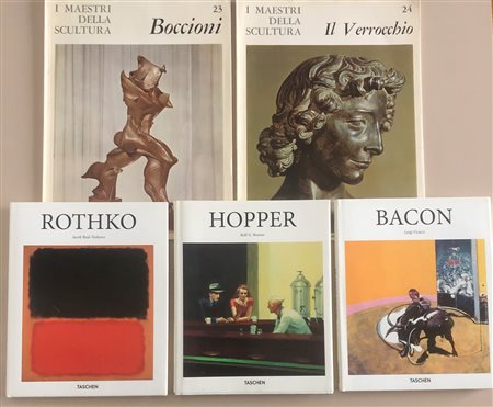 AUTORI VARI (BACON, HOPPER, ROTHKO,  BOCCIONI, VERROCCHIO - Lotto unico di 5 cataloghi