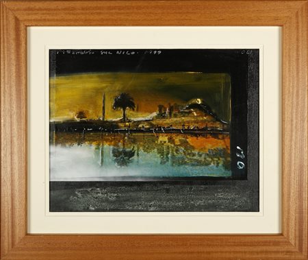 PAGLIACCI MIRKO (n. 1959) Paesaggio sul Nilo.