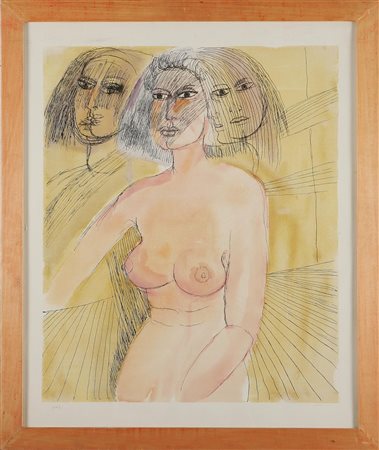 CASSINARI BRUNO (1912 - 1992) Donna. Litografia. Cm 70x83. Tir. XXIII/L a...