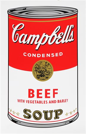 WARHOL ANDY (1928 - 1987) Campbell Soup. Serigrafia. Cm 58,5x88. Al retro...