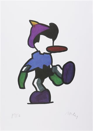 LODOLA MARCO (n. 1955) Pinocchio. Litografia ritoccata a mano. Cm 50x70. Tir....