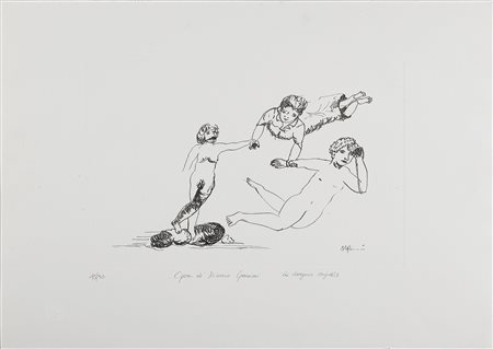 GERMANA' MIMMO (1944 - 1992) Senza titolo. Litografia. Cm 70x50. Tir. 45/90 a...