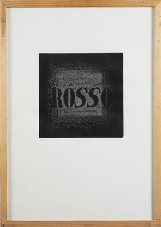 DORIGO GIANNI (n. 1953) Rosso. 1975. Litografia. Cm 33x24,5. Tir. 9/9 in...