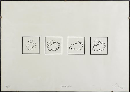 ORI LUCIANO (1928 - 2007) Poesia visiva. 1972. Litografia. Cm 70x50. Tir....