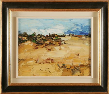 SCATIZZI SERGIO (1918 - 2009) Paesaggio. Olio su tavoletta. Cm 50x40. Al...