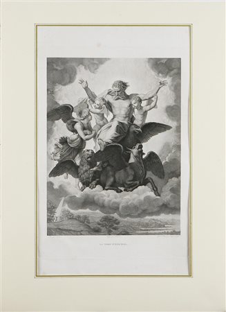 LONGHI GIUSEPPE (1766 - 1831) La visione d'Ezechiele. 1808. Bulino. Cm...