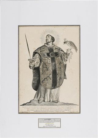 WISSCHER CORNELIS (1628 - 1670) San Ieron Scotus. 1650. Acquaforte. Cm...