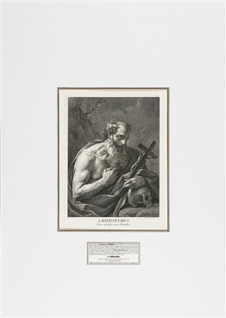 CUNEGO DOMENICO (1727 - 1803) S Gerolamo. 1769. Acquaforte. Cm 67,5x47....