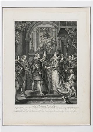 TROUVAIN ANTOINE (1656 - 1708) Il matrimonio di Maria de Medici. 1708....