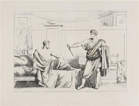 PINELLI BARTOLOMEO (1781 - 1835) Manlio Torquato di fronte a suo padre. 1818....