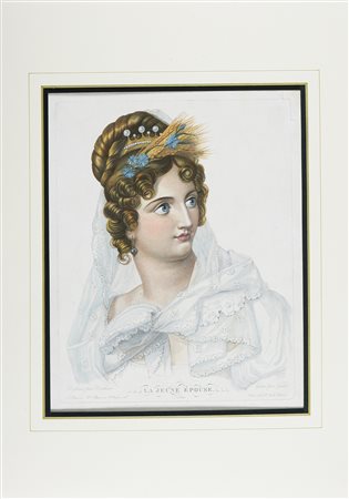 GIRARD ALEXIS-FRANCOIS (1787 - 1870) La giovane sposa. Incisione. Cm...