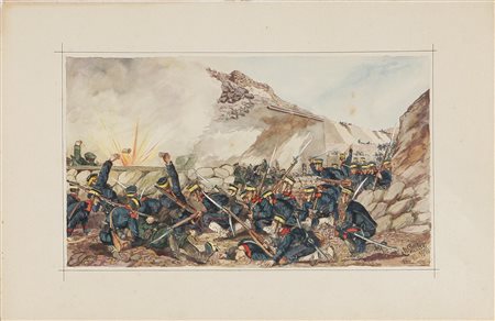 SATTLER HERMANN (1892 - 1945) Scena di guerra russo-giapponese. 1910....