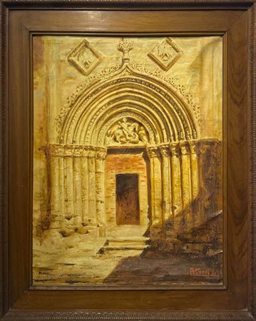 Antonio Canni (Ragusa,1895- 1980, Ragusa). Portale San Giorgio a Ragusa Ibla....