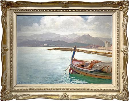 Emanuele Di Giovanni (Catania, 1887 – Catania, 1979). Paesaggio marino....