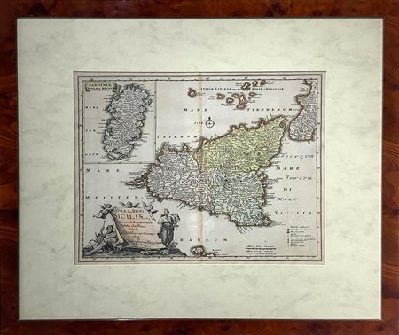 "Insulae sive regni Siciliae, 1712., Weigel Christoph (1654-1725), da ""Atlas...