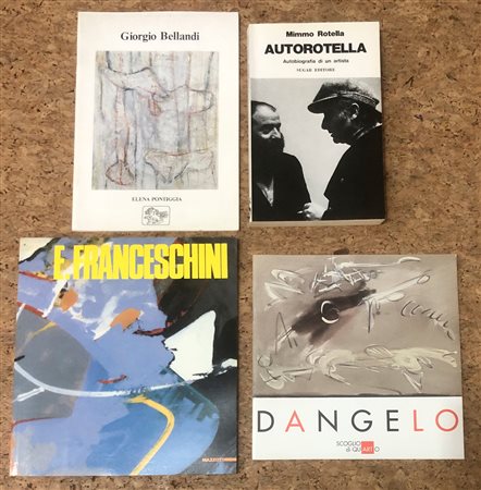 ARTE ITALIANA DEL DOPOGUERRA (DANGELO, FRANCESCHINI, BELLANDI, ROTELLA) - Lotto unico di 4 cataloghi