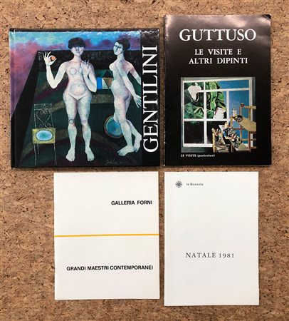 ARTISTI FIGURATIVI (GUTTUSO, GENTILINI, AUTORI VARI) - Lotto unico di 3 cataloghi