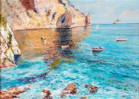 Barche nel mare di Capri