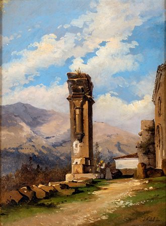 Paesaggio con rovine