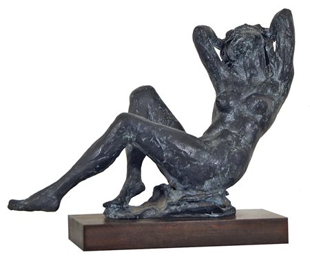 AUGUSTO MURER Falcade 1922 - Padova 1985 Nudo 1980 scultura in bronzo es....