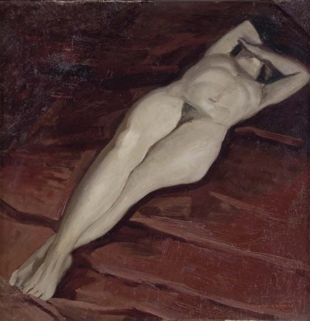 MARCO NOVATI Venezia 1895 - 1975 Nudo di donna (primi anni '30) olio su tela,...