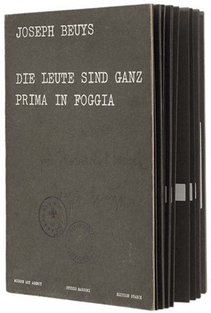 JOSEPH BEUYS Krefeld 1921 - Dusseldorf 1986 Die leute sind ganz prima in...