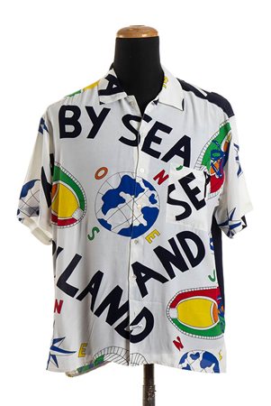 JEAN CHARLES DE CASTELBAJAC<br>CAMICIA MASCHILE IN COTONE<br>2000 circa