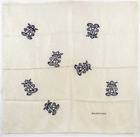 BALENCIAGA<br>FOULARD IN TWILL DI SETA<br>Anni ‘60