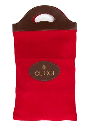 GUCCI<br>SHOPPER IN PANNO E PELLE<br>Anni 80