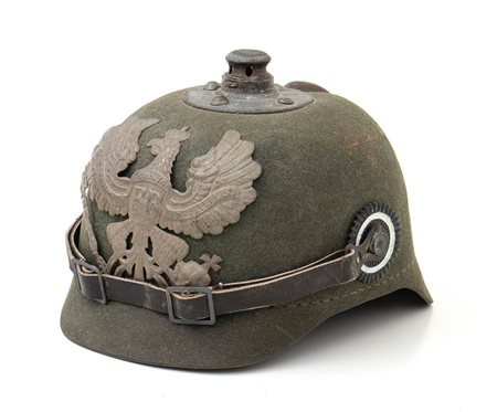 Germania, Inizio XX secolo, militaria Pickelhaube Ersatz, coppo in feltro